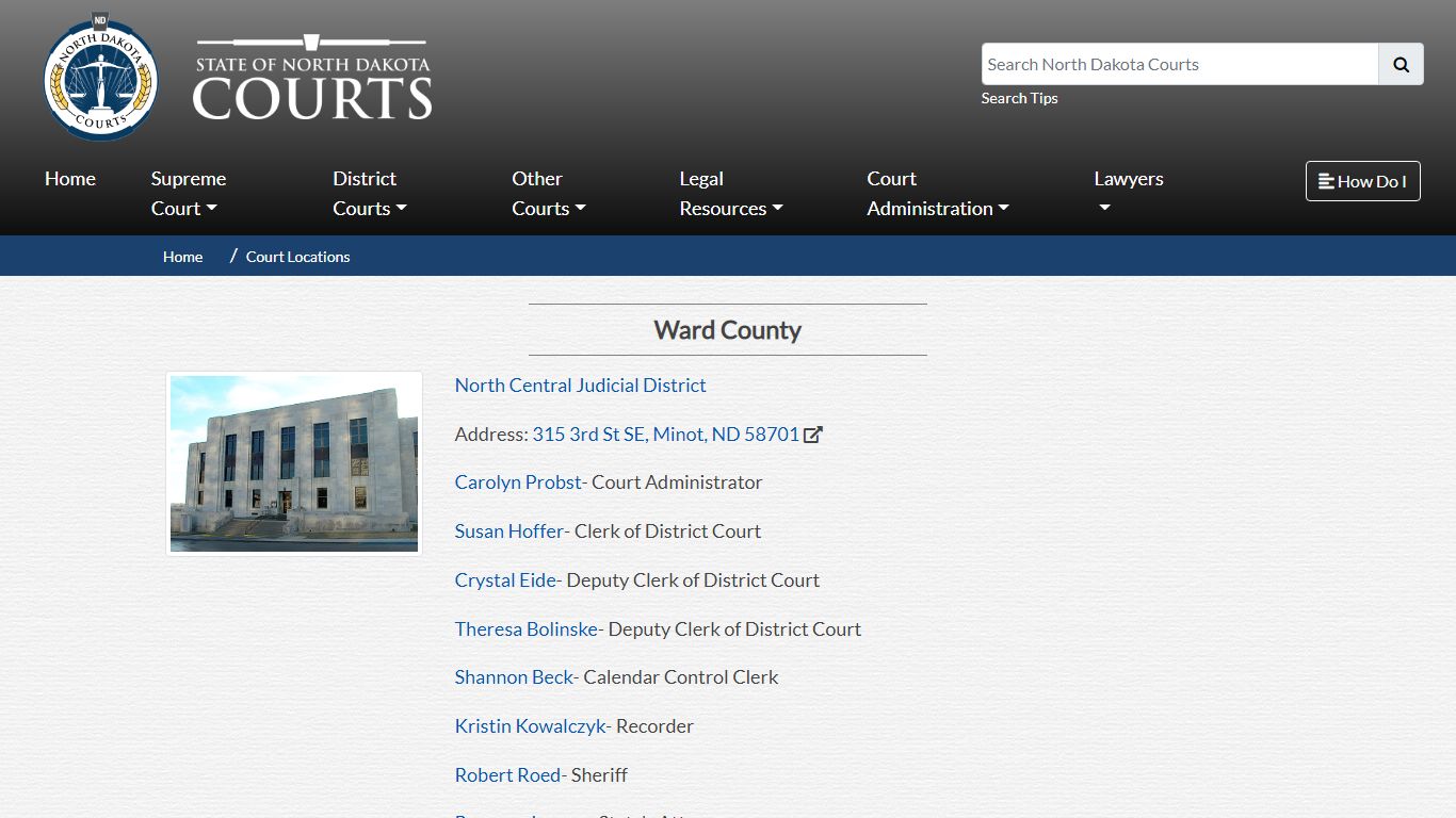 North Dakota Court System - Ward County