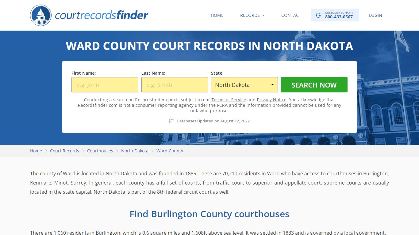 Ward County, ND Court Records - Find Ward Courthouses