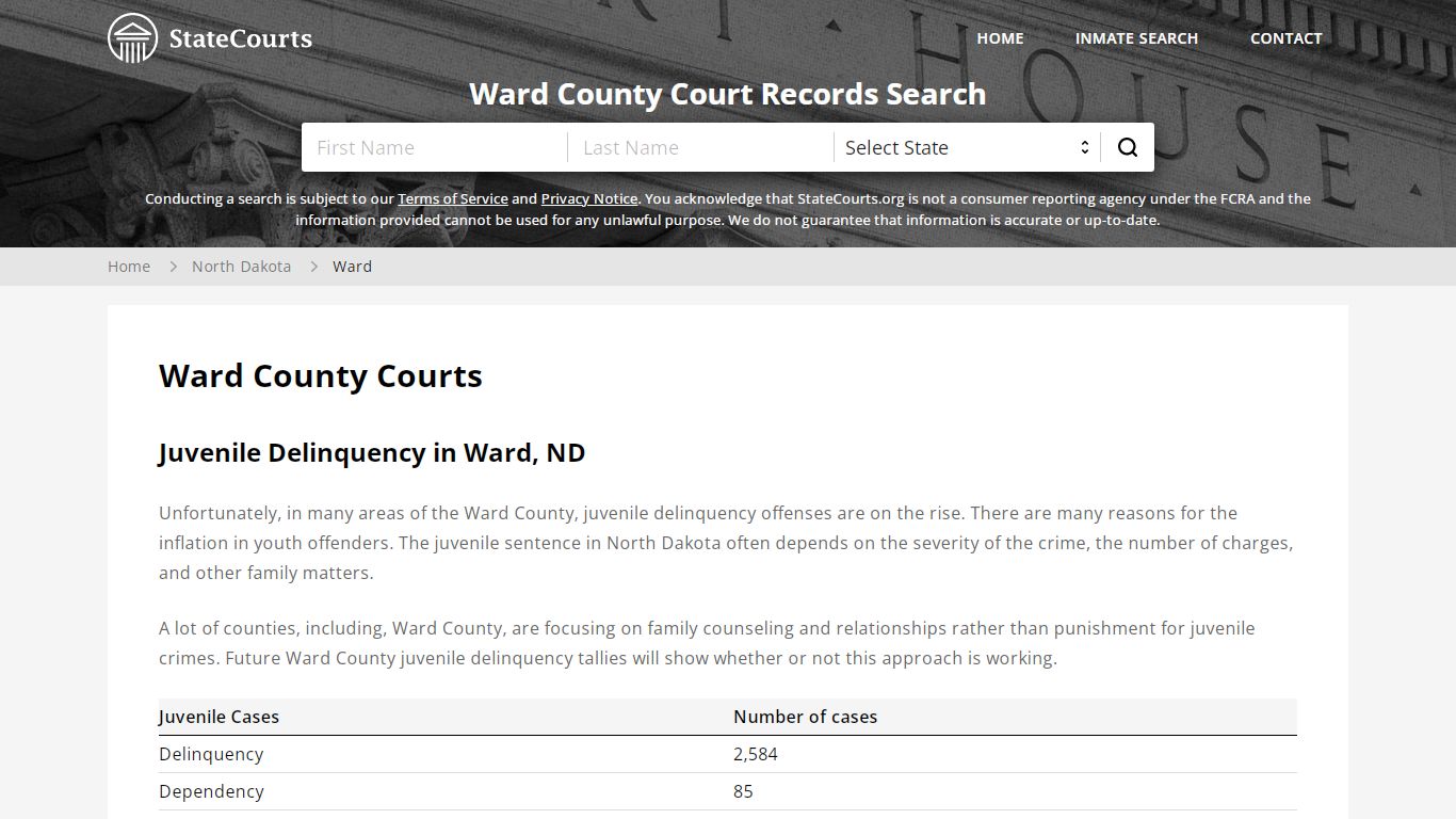 Ward County, ND Courts - Records & Cases - StateCourts